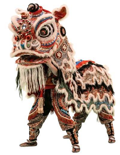 un leon chino de la danza tradicional china la danza del leon