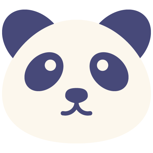 cara de oso panda en caricatura
